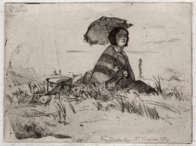 Tolv etsningar från naturen: En Plein Soleil, 1858. av James Abbott McNeill Whistler