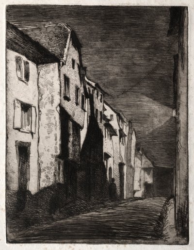Tolv etsningar från naturen: Street i Saverne, 1858. av James Abbott McNeill Whistler