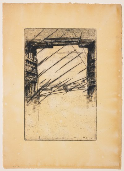 Unter der alten Battersea-Brücke av James Abbott McNeill Whistler