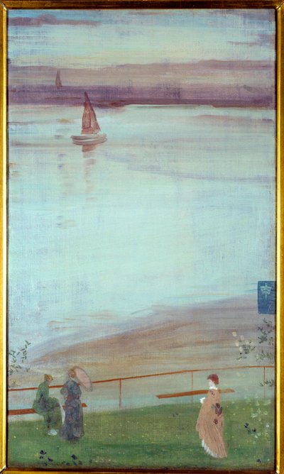 Variation in Purple and Green Painting av James Abbott McNeill Whistler (1834-1903) 1871 Sön. 0,35x0,61 m Paris, musee d