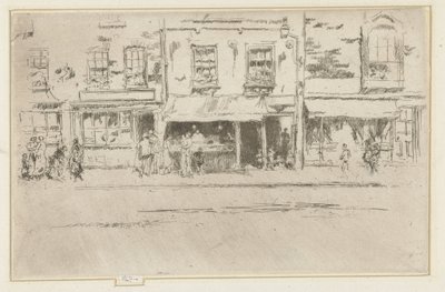 Viswinkel i Chelsea The Fish-Shop, upptagen Chelsea av James Abbott McNeill Whistler