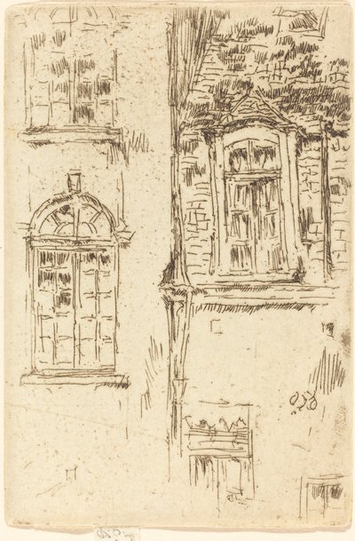 Windows Opposite Hotel, Bourges, 1888. av James Abbott McNeill Whistler