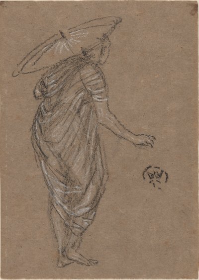 Kvinna med parasoll, 1870-1873. av James Abbott McNeill Whistler