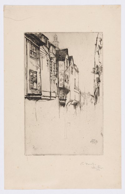 Wych Street, London av James Abbott McNeill Whistler