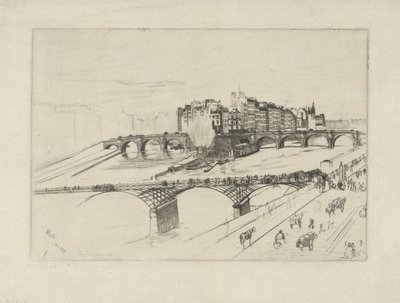 City Island Isle of the City, Paris av James Abbott McNeill Whistler