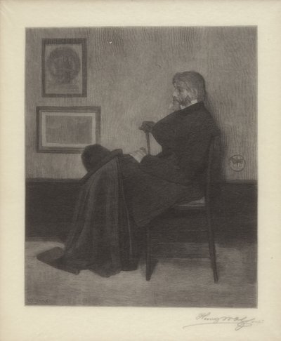 Thomas Carlyle (trägravyr) av James Abbott McNeill & Wolf Henry (1852 1916) Whistler