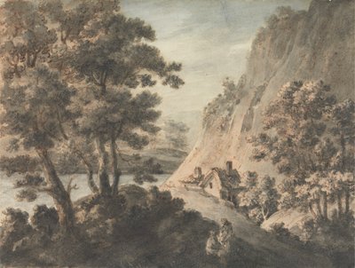 Landskap med flod och figurer av James Adam