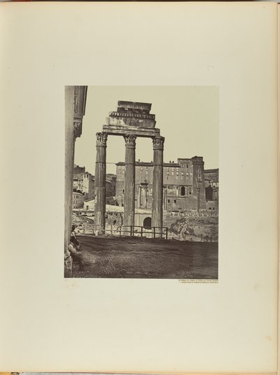 Castor och Pollux-templet i Forum Romanum, även känt som Minerva Chalcidica-templet av James Anderson