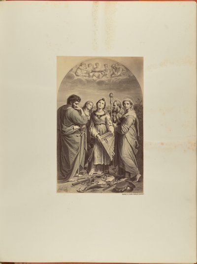 Raphael, Sankta Cecilia. Bologna. gravyr av James Anderson