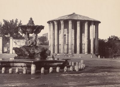 Vesta- och fontänens tempel, Rom, 1860-talet. av James Anderson