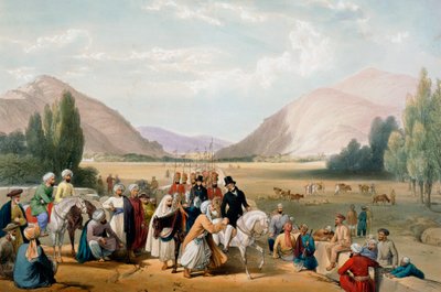 Dost Mohammad Khans kapitulation, Kabul, första anglo-afghanska kriget, 1838-1842 av James Atkinson