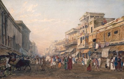 A View of Calcutta, ca 1820 (akvatint) av James Baillie Fraser