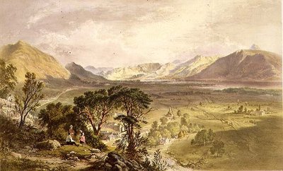Bassenthwaite, från "The English Lake District" av James Baker (after) Pyne