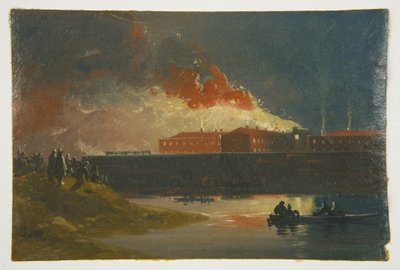 Bristol Riots: The Burning of the New Gaol av James Baker Pyne