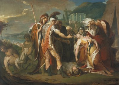 Kung Lear gråter över Cordelias döda kropp av James Barry