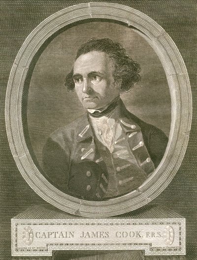 Porträtt av kapten James Cook av James Basire