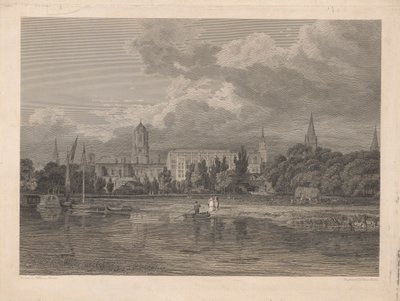 South View of Christ Church, etc. från ängarna av James Basire