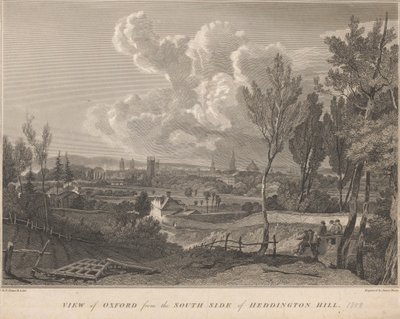 Utsikt över Oxford från södra sidan av Heddington Hill av James Basire