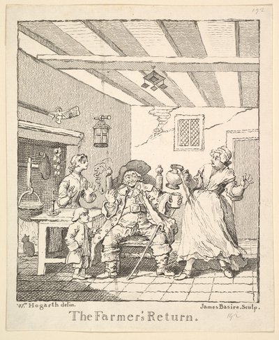 Frontispice till The Farmers Return, mars 1762. av James Basire I