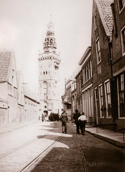 Gatubild, Monnickendam, Nederländerna, 1898. av James Batkin