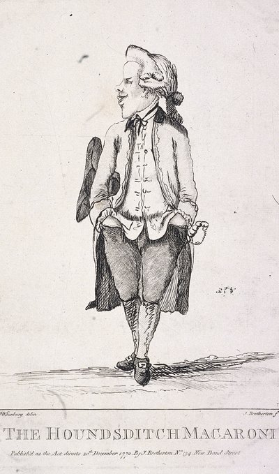 「ハウンズディッチ・マカロニ」、1772年スウェーデン語 av James Bretherton