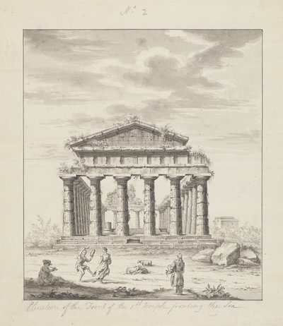 Nr 2 Höjd av framsidan av det första templet som vetter mot havet av James Bruce