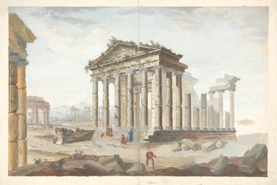 Ruiner av tempel i Saltronza av James Bruce