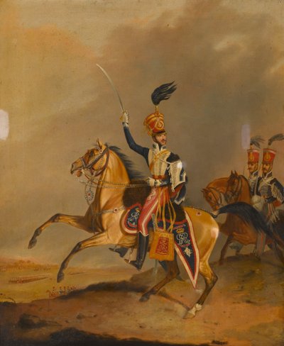 Officer för 15th Light Dragons (Hussars) av James Canterbury (attrib. to) Pardon