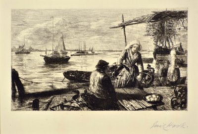 En marknadsbåt, Holland av James Clarke Hook