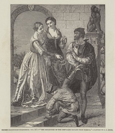 Chevalier Bayards avgång från Brescia av James Clarke Hook