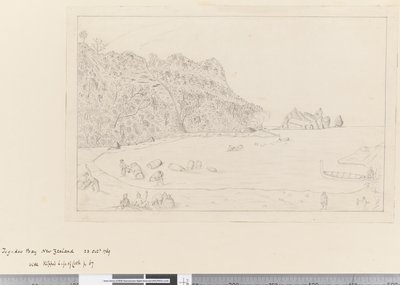 iv. Utsikt över Watering Place Tegadoo Bay, Nya Zeeland, 23 oktober 1769 av James Cook