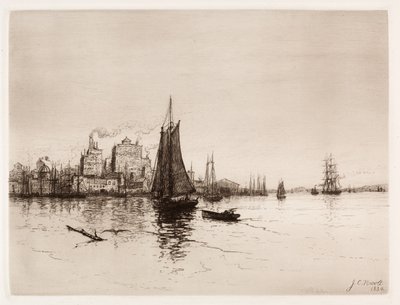 Hamnscenen, 1884. av James Craig Nicoll