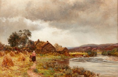 Home from the Fields (olja på duk) av James Docharty