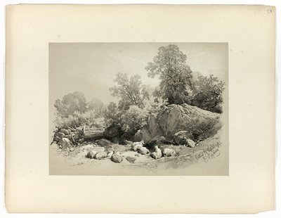 Bettws, N. Wales, från Picturesque Selections av James Duffield Harding