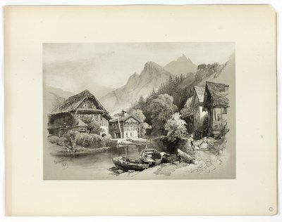 Brunnen, från Picturesque Selections av James Duffield Harding