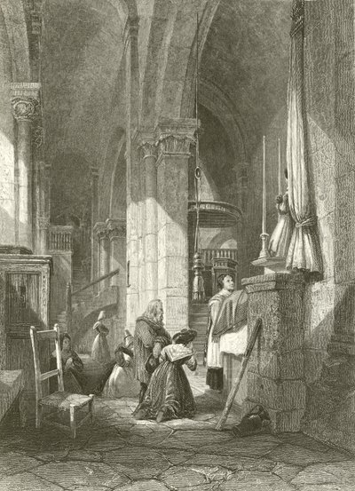 Polignac-kyrkan, Auvergne av James Duffield Harding