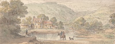 Fordar strömmen i en bergsdal av James Duffield Harding