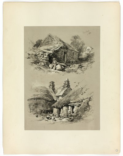 Port of Clwyd och South Brent, Devon, från Picturesque Selections av James Duffield Harding