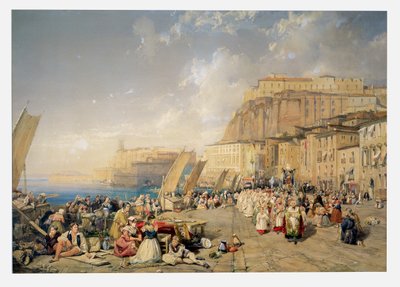 Procession på Corpus Christi-festen, Neapel av James Duffield Harding