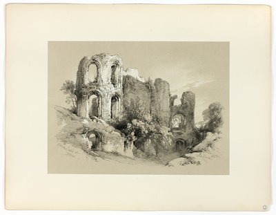 Romerska baden i Treves, från pittoreska urval av James Duffield Harding