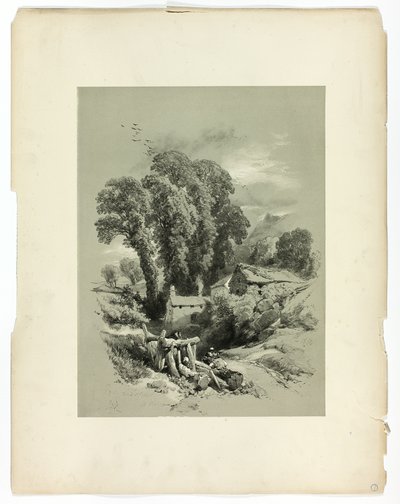 Row W. Trefriw, Wales, från Picturesque Selections av James Duffield Harding