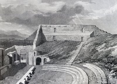Tragiska teatern, 1828 av James Duffield Harding