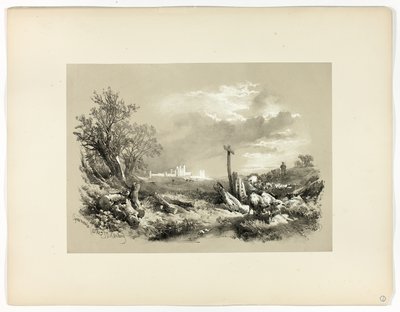 Tynemouth Castle, från Picturesque Selections av James Duffield Harding