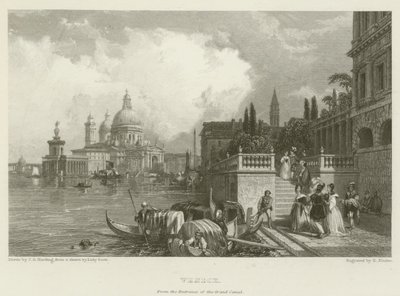 Venedig, från ingången till Canal Grande av James Duffield Harding