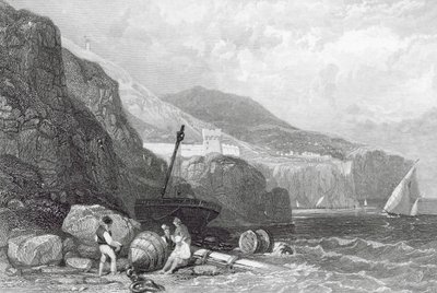 Vico, Neapelbukten, Italien (gravyr) av James Duffield Harding