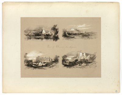 Utsikt över Villeneuve les Avignon, från pittoreska urval av James Duffield Harding