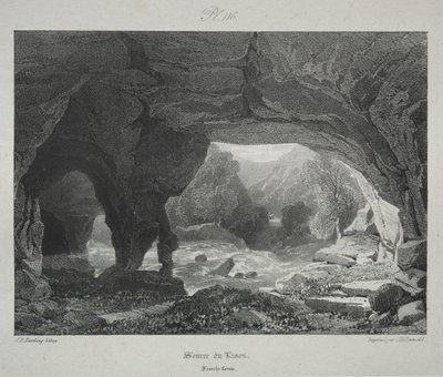 Pittoreska och romantiska resor i det antika Frankrike. Franche-Comté: Källan till Lison av James Duffield Harding