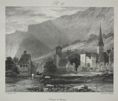 Pittoreska och romantiska resor i det antika Frankrike. Franche Comté: Abbey of Baume, Baume-les-Messieurs av James Duffield Harding