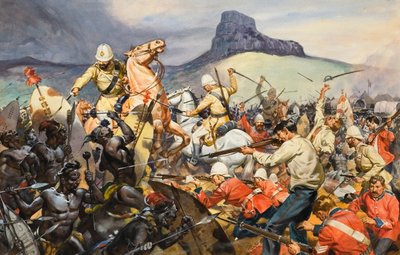 Boers and Natives (gouache på papper) av James Edwin McConnell