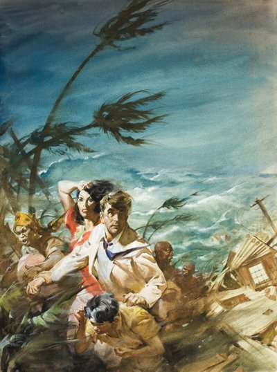 Hurricane (gouache på papper) av James Edwin McConnell